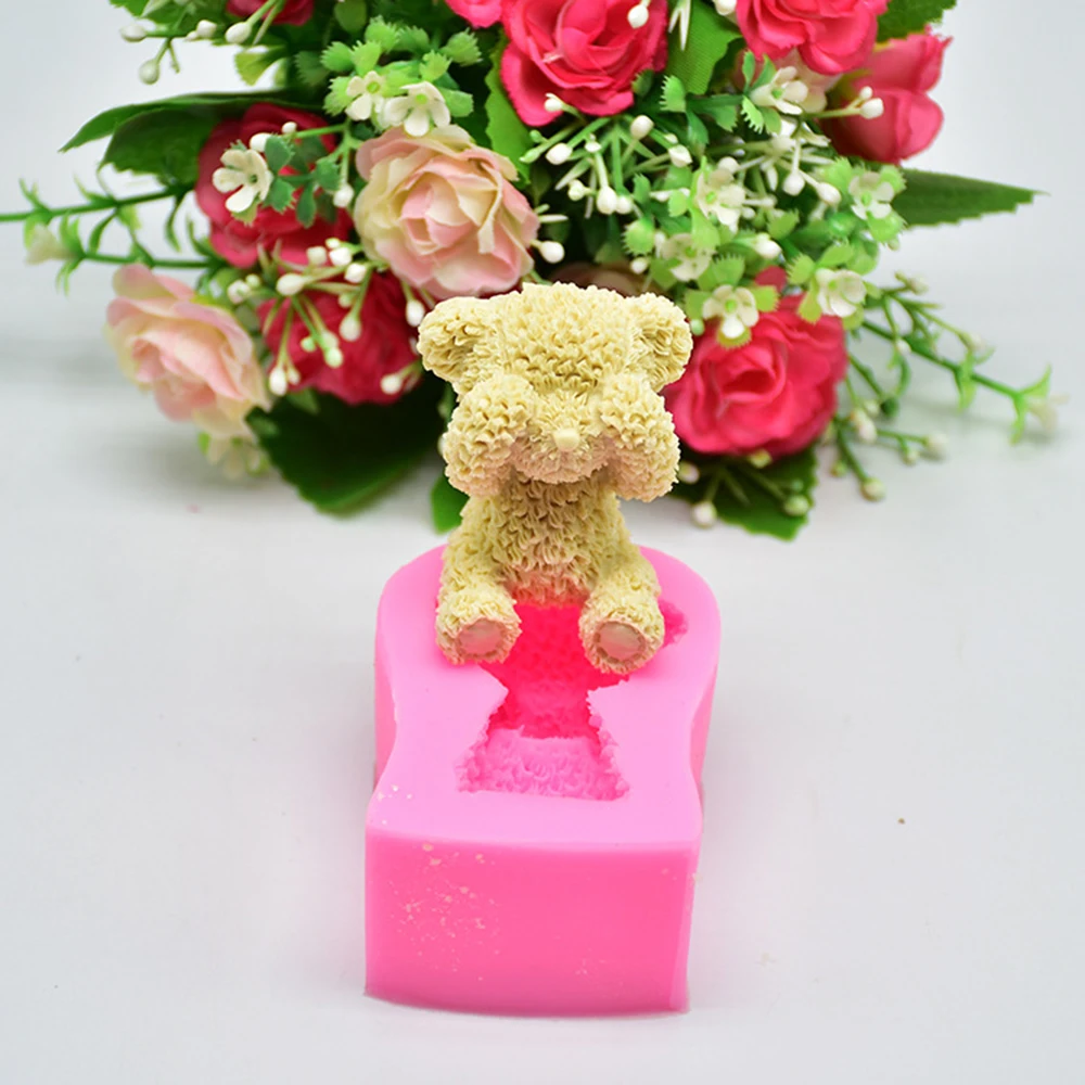 Силиконовая форма для мыла с милым медведем мальчиков и девочек инструменты