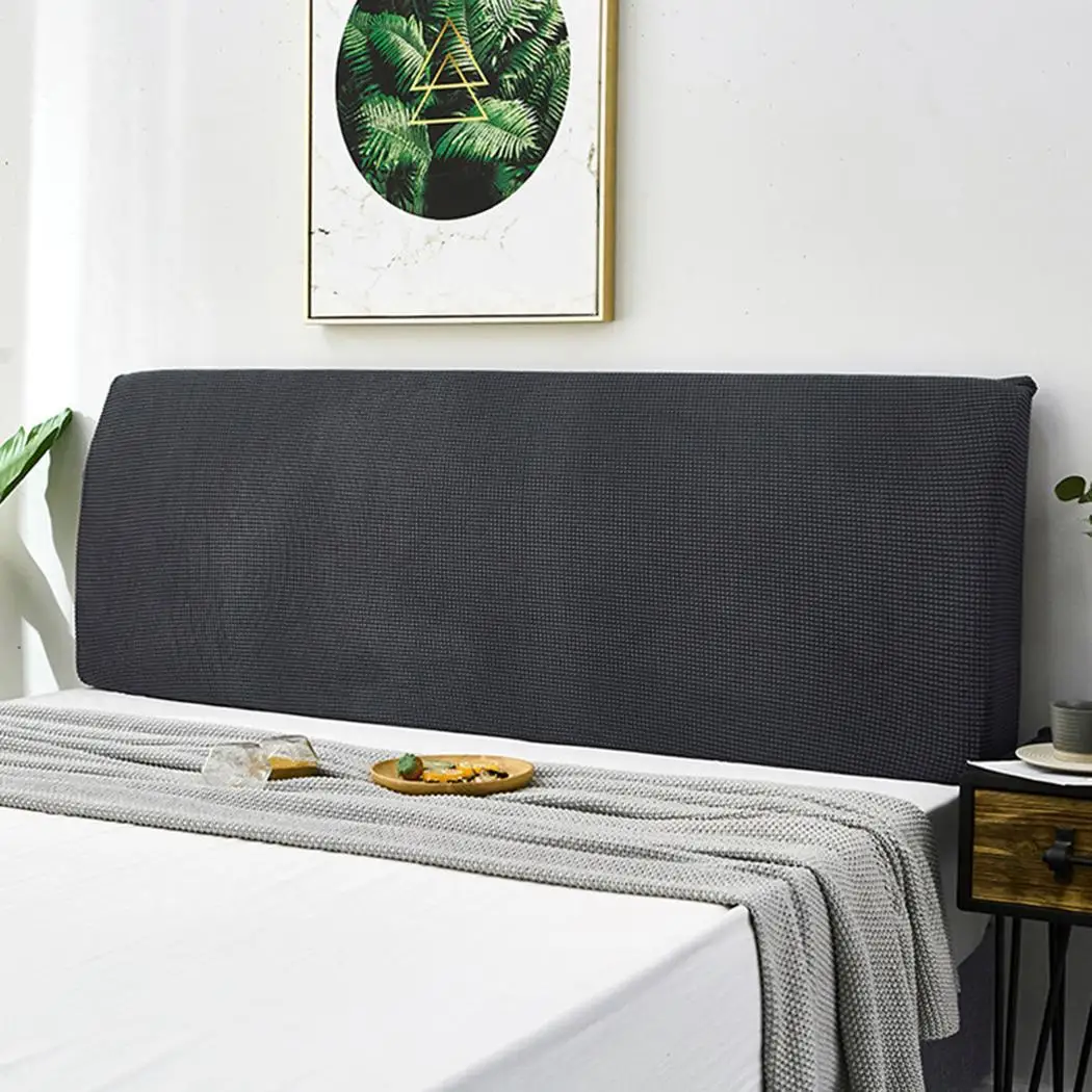 Однотонный растягивающийся чехол на спинку кровати Современный домашний декор