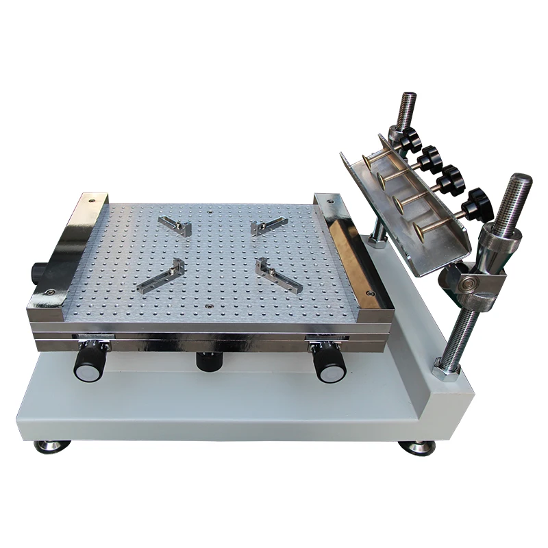 

Новый ручной PCB SMT Трафаретный принтер размер 400x250 мм стол для трафаретной печати ручной SMT паяльная паста