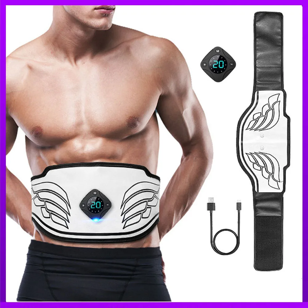 

Smart EMS Abdominal Muscle Slimming Belt Muscle Stimulator Abs Trainer Fitness Lose Weight Fat Burn Trimmer Band for Men Women