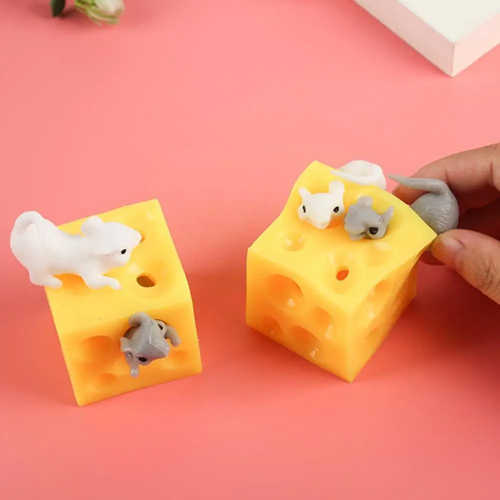 Игрушка в виде мыши и сыра игрушки для снятия стресса игрушки-фигурки