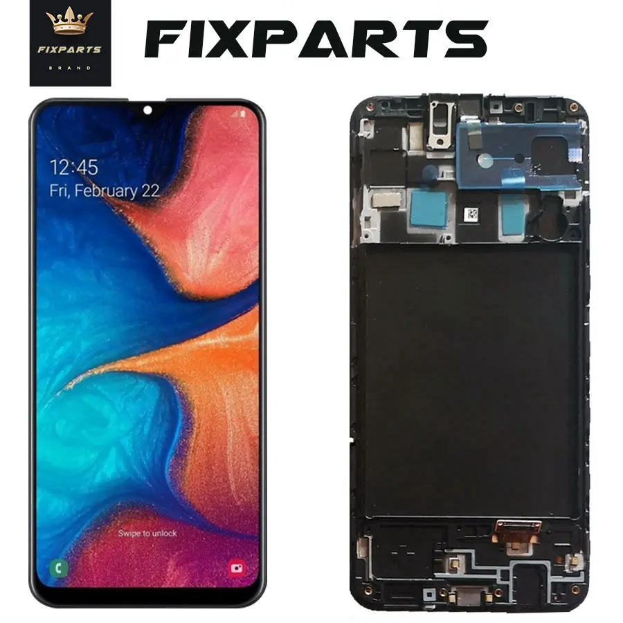 

For SAMSUNG GALAXY A20 LCD A205 Display Touch Screen Digitizer 6.4" Super AMOLED For Samsung A20 2019 LCD Pantalla Replacement