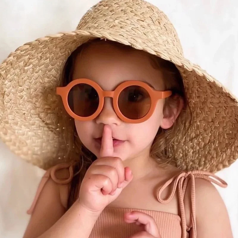 

HKNA 2022 Small Round Children Sunglasses for Girls Sun Glasses for Kids Cute Personality Baby Anti-UV Glasses for Wholesale