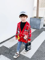 boys plaid sweater cardigan baby korean version of the new sweater autumn western style spring boy tide childrens clothing