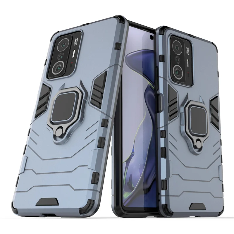 Holder Cover For Xiaomi Mi 11T Pro Case For Mi 11T Pro Capas Back Shockprook Bumper Magnetic Metal Case For Mi 11T Pro Fundas