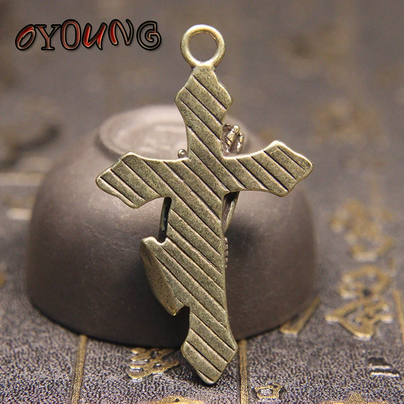 Винтажная медная подвеска в виде креста бергамота для брелока ожерелье ручной