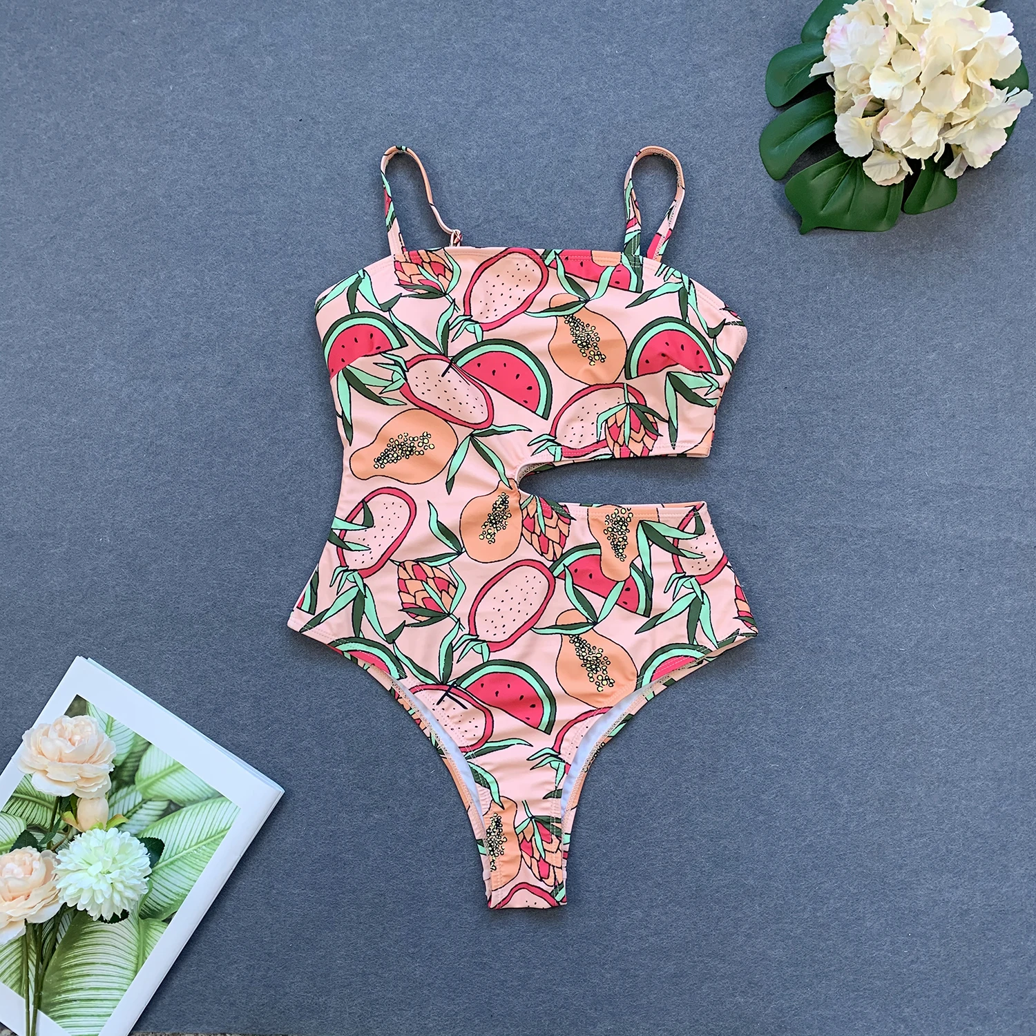 

New Print Women Swimsuit One Piece Monokini String Bathing Suit Sexy Push Up Swimwear High Cut Sport Suit Plus Size