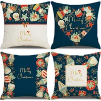 4pcset linen christmas hug pillowcase modern minimalist print cushion sofa pillow set decorative pillowcase for sofa chair