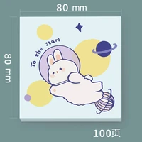 100 sheets kawaii bunny memo pad n times sticky notes bookmarks notepaper self stick tab office school supplies stationary