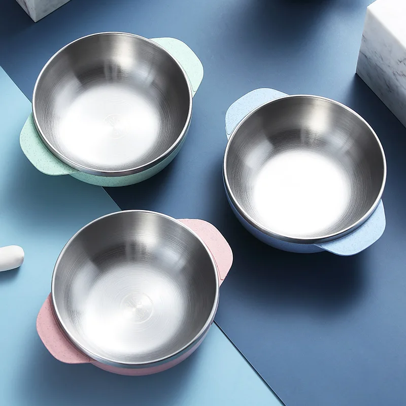 EIMAI 1 шт. детская посуда Милая миска из нержавеющей стали тренировочная тарелка