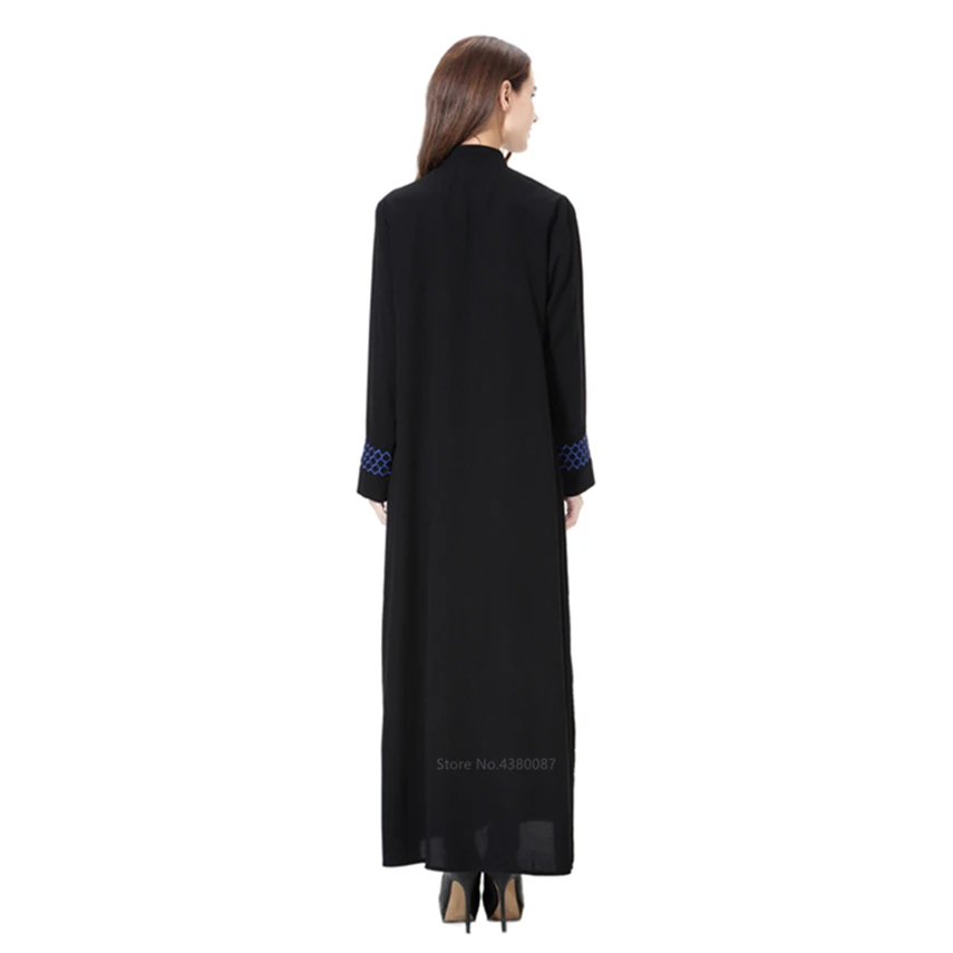 Мусульманское платье Duba Abaya размера плюс с вышивкой на шнуровке длинное модное