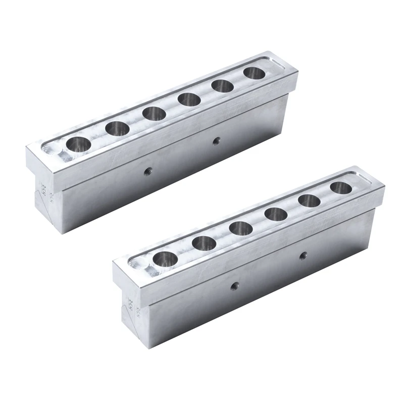 

2X 6 Cavities Holes Lipstick Mould 12.1mm Waterdrop Beak Shape Aluminium Lipstick Fill Mold Makeup Tool