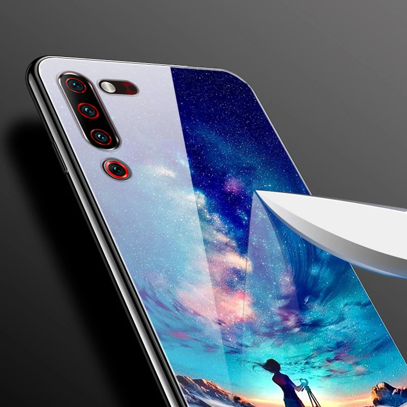 Для lenovo Z6 Pro Чехол Z6 Lite закаленное стекло жесткая задняя крышка чехол для телефона s Для lenovo Z6Pro Z 6 Z6Lite защитный силиконовый бампер
