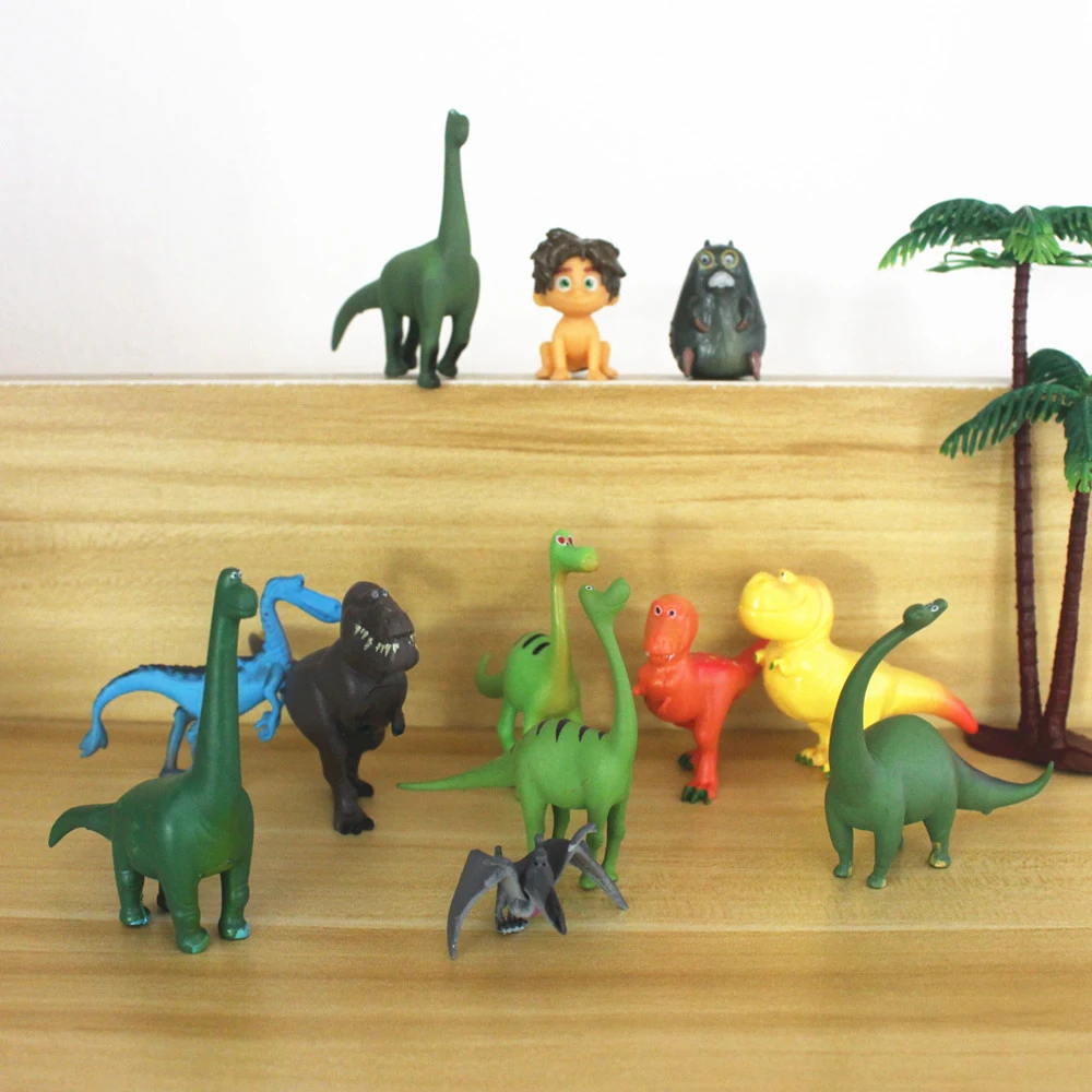 3-7cm 12 unids/lote pel&iacute;cula del buen dinosaurio de acci&oacute;n | PVC figuras de acci&oacute;n Arlo lugar Henry Butch Mini mu&ntilde;eca de juguete MODELO DE Topper de la torta-5