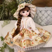 30cm dolls 23 movable joints 16 bjd doll cute 4d big eyes multiple hairstyle babydoll cartoon dress up fashion toy girl gift