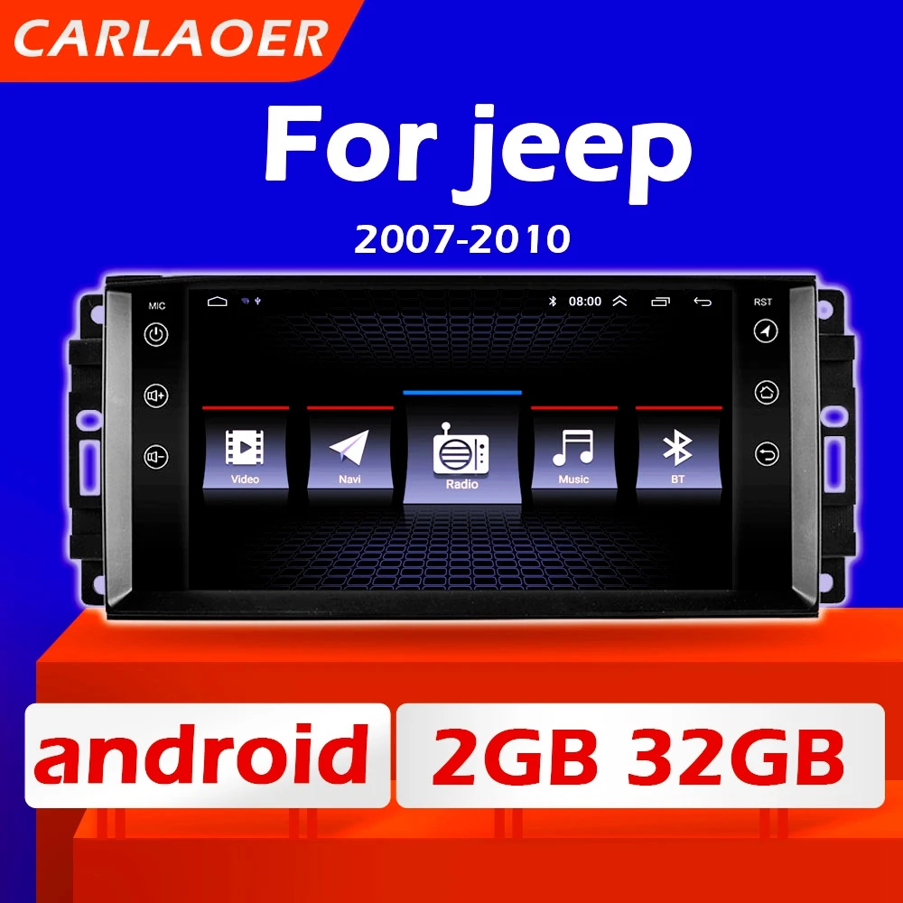 Автомобильный мультимедийный стерео радиоприемник на Android для Jeep Cherokee Compass Commander