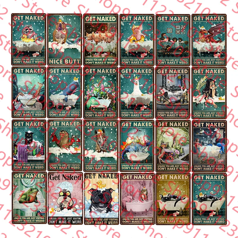 

Жестяные знаки в виде собаки и ванной не обнаживаются, если вы только не посетите, не делайте это необычным, металлический знак, винтажный На...