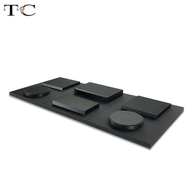 Подставка-витрина для ювелирных изделий качественный черный деревянный