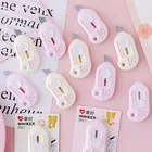 2 шт.лот милый мини-резак для бумаги, Коробочные резаки, кавайный пластиковый канцелярский нож, сделай сам, универсальный нож для детей, офисные и школьные принадлежности