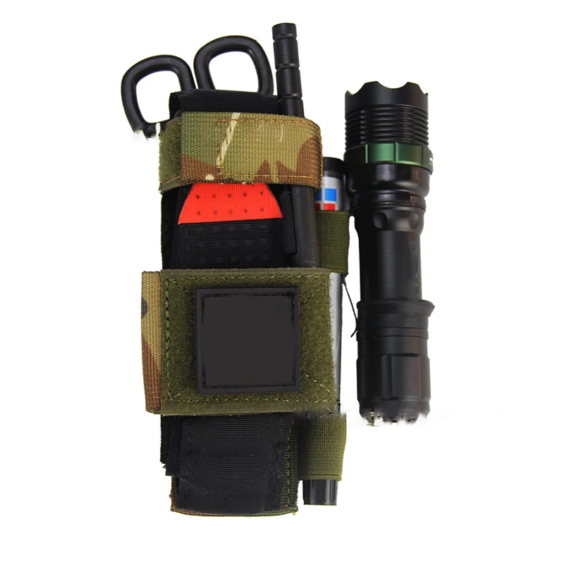 

Outdoor First Aid Quick Militar Tactical Flashlight Scissor Hanging Tourniquet band storage Bag Release Buckle Medical Emergency