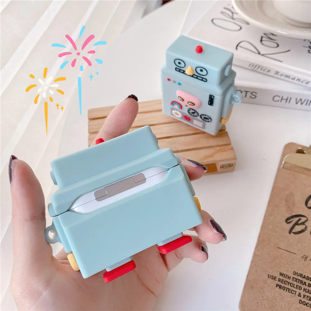 

Newest Robot Earphone Case for Airpods 1 2 pro Cool Silicone Fashion cute Anime headphone Protective Cover wholesale Accessories