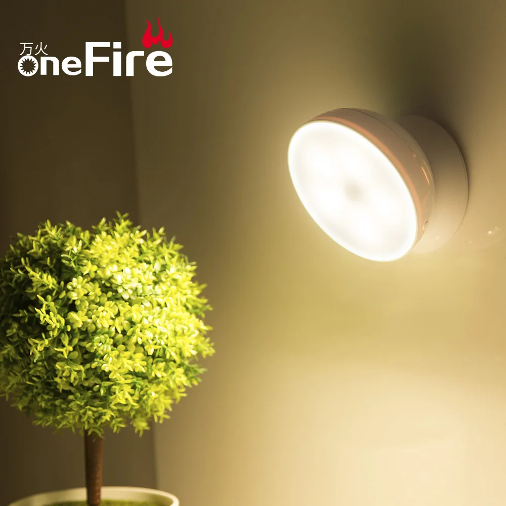 Onefire Night Light Туалет / WC Светодиодные датчики движения Лампа с датчиком движения Переключатель с батарейным питанием Освещение шкафа / шкафа - Испускаемый цвет: Цвет: желтый