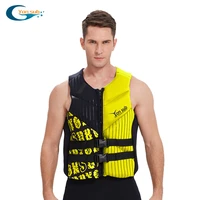 professional adult life jacket neoprene super elastic buoyancy protection safety vest swimming surfing kayaking life jacket