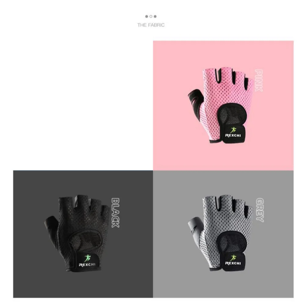 

Half Fingle Gloves Sports Fitness Exercise Protection 2021 Anti-Slip Sweatproof Breathable Touchscreen Cycling Gloves