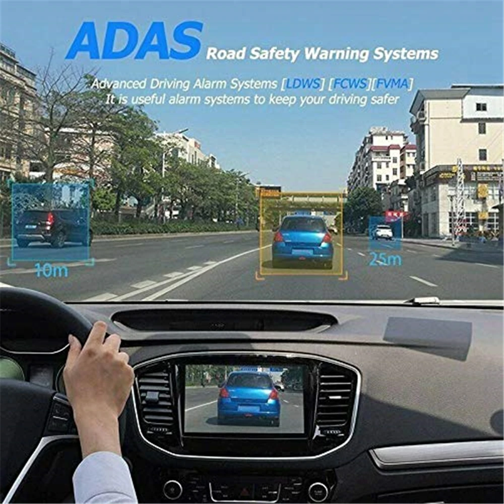 HD Full Car DVR 2MP камера Автомобильный видеорегистратор ADAS Dashcam android регистратор ночная
