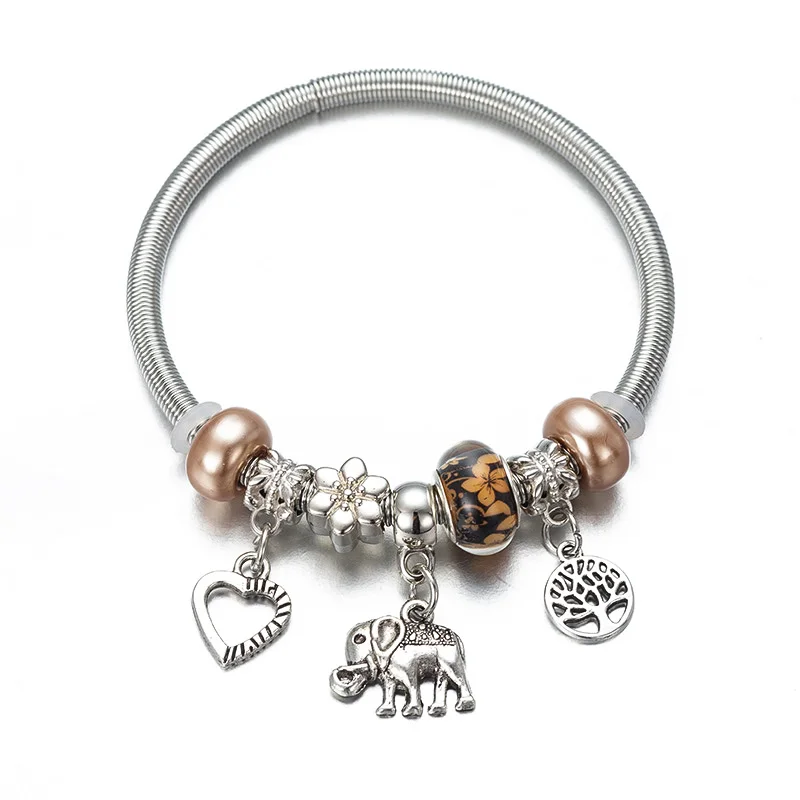 Сделай Сам романтичный браслет для любви Кристальный жемчуг Роза и древо жизни