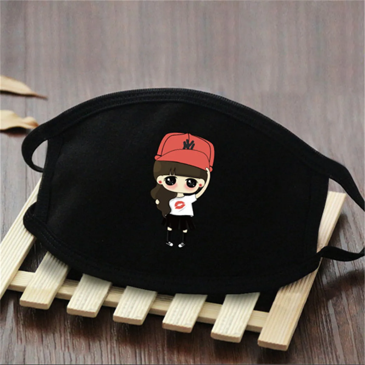 Cute Unisex Half Face Mouth Masks Washable Proof Protection Cover Outdoor Black Anime Anti Dust Kawaii Muffle | Аксессуары для