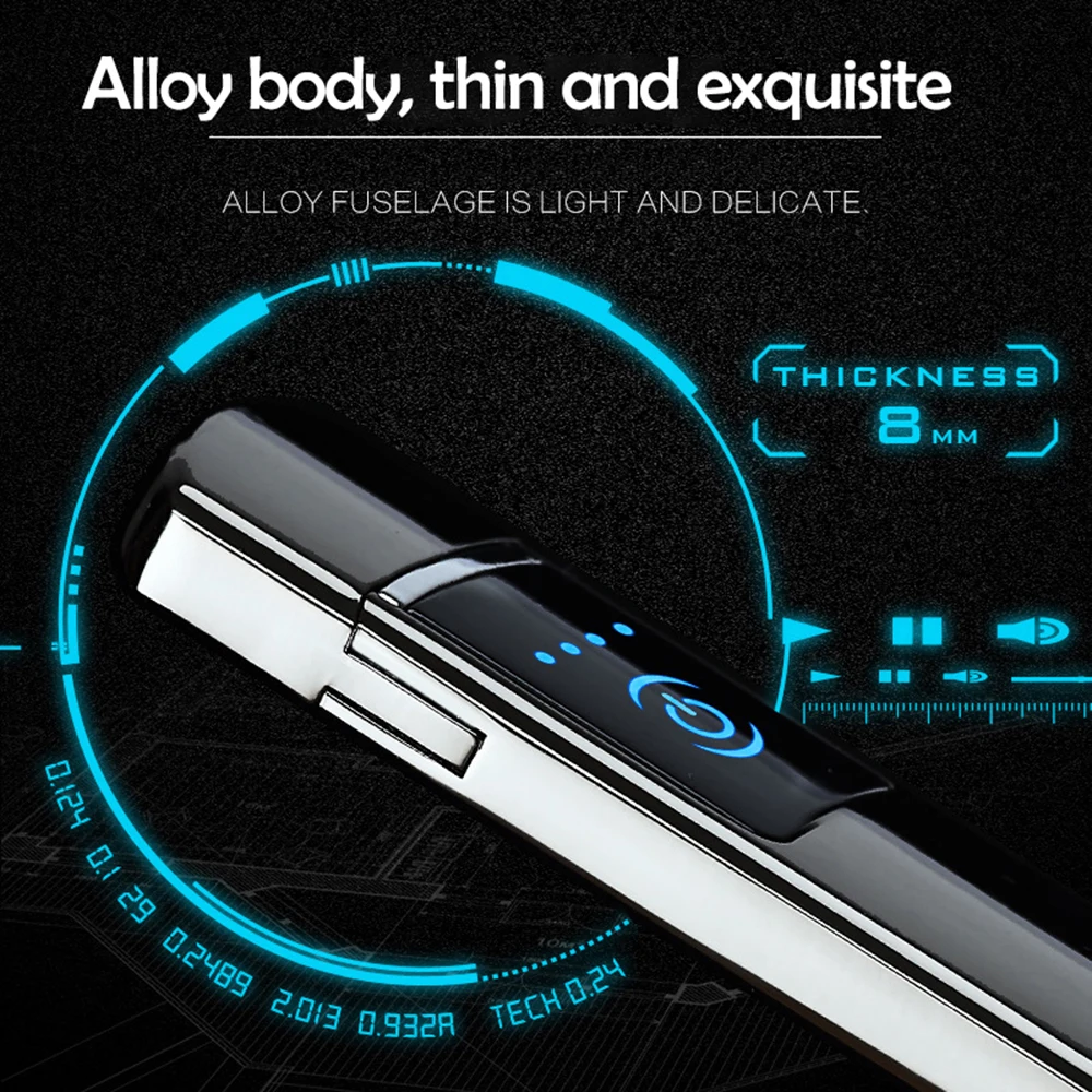 Зажигалка для сигарет сенсорный экран зажигалка компактный смарт-датчик usb