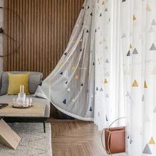 Fio bordado quarto das crianças cor sólida espessamento cortinas para sala de estar jantar quarto (3)