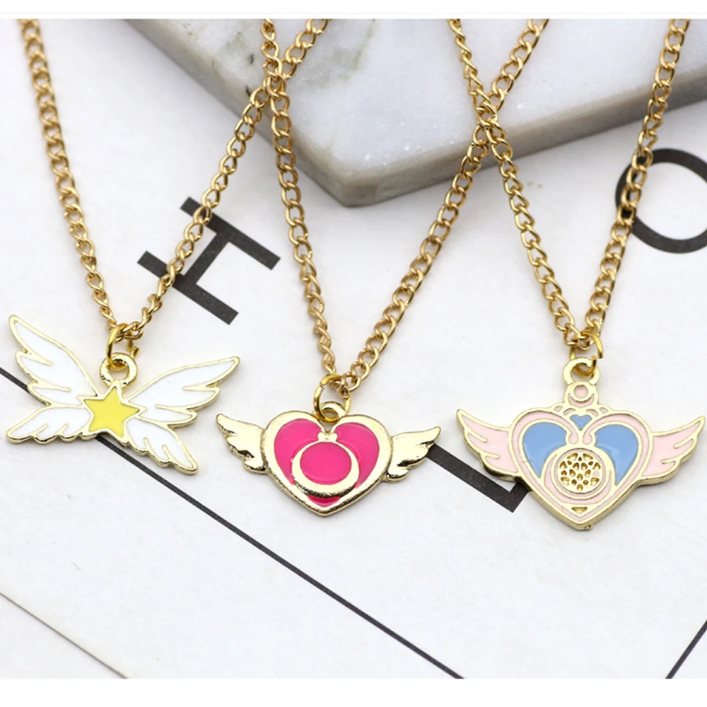 Модные ожерелья цепочки в японском стиле с изображением героев мультфильмов