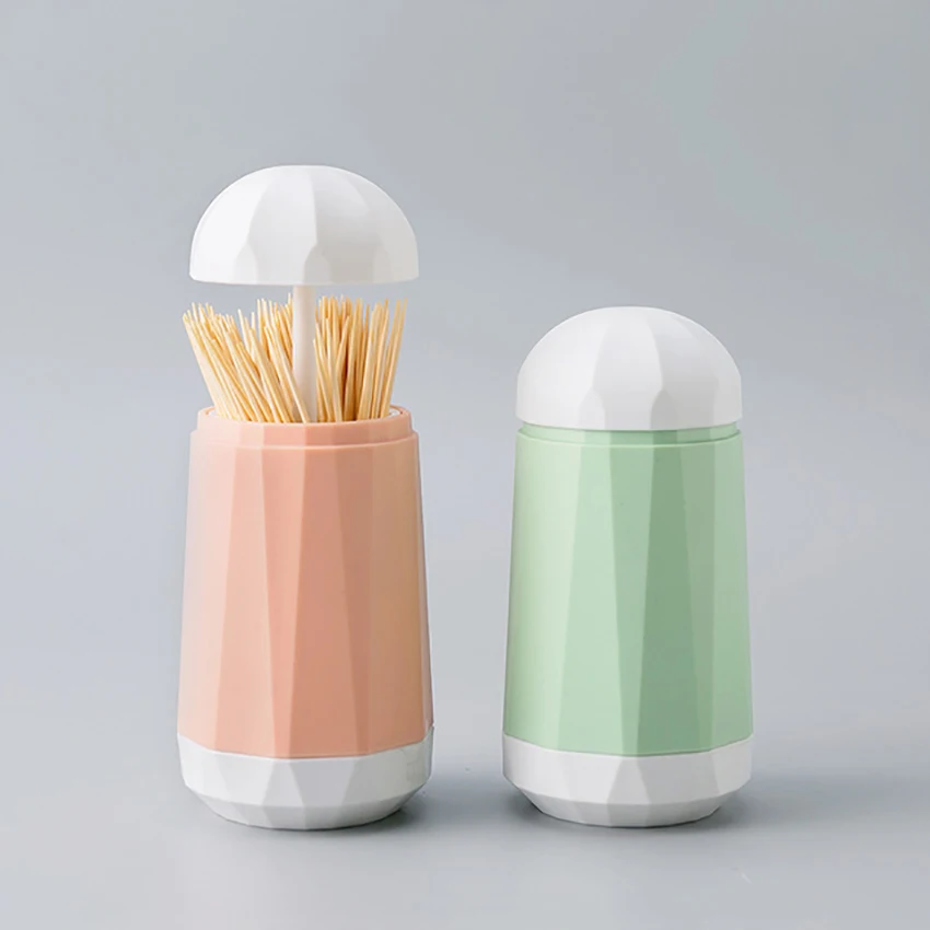 

Портативный выдвижной держатель для зубочисток, пластиковый диспенсер для зубочисток Чехол-органайзер для хранения зубочисток, 4 цвета