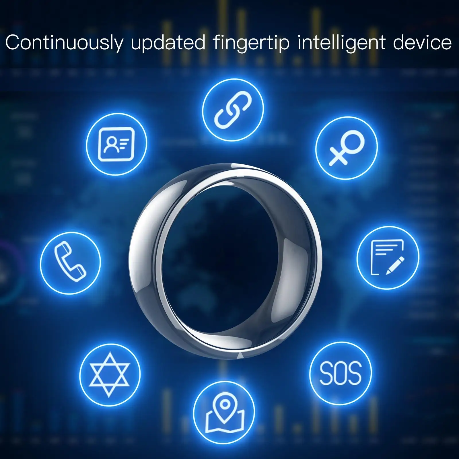 camoro r4 new gps tracker fashion ring electronic bluetooth smart ring for adult devices free global shipping