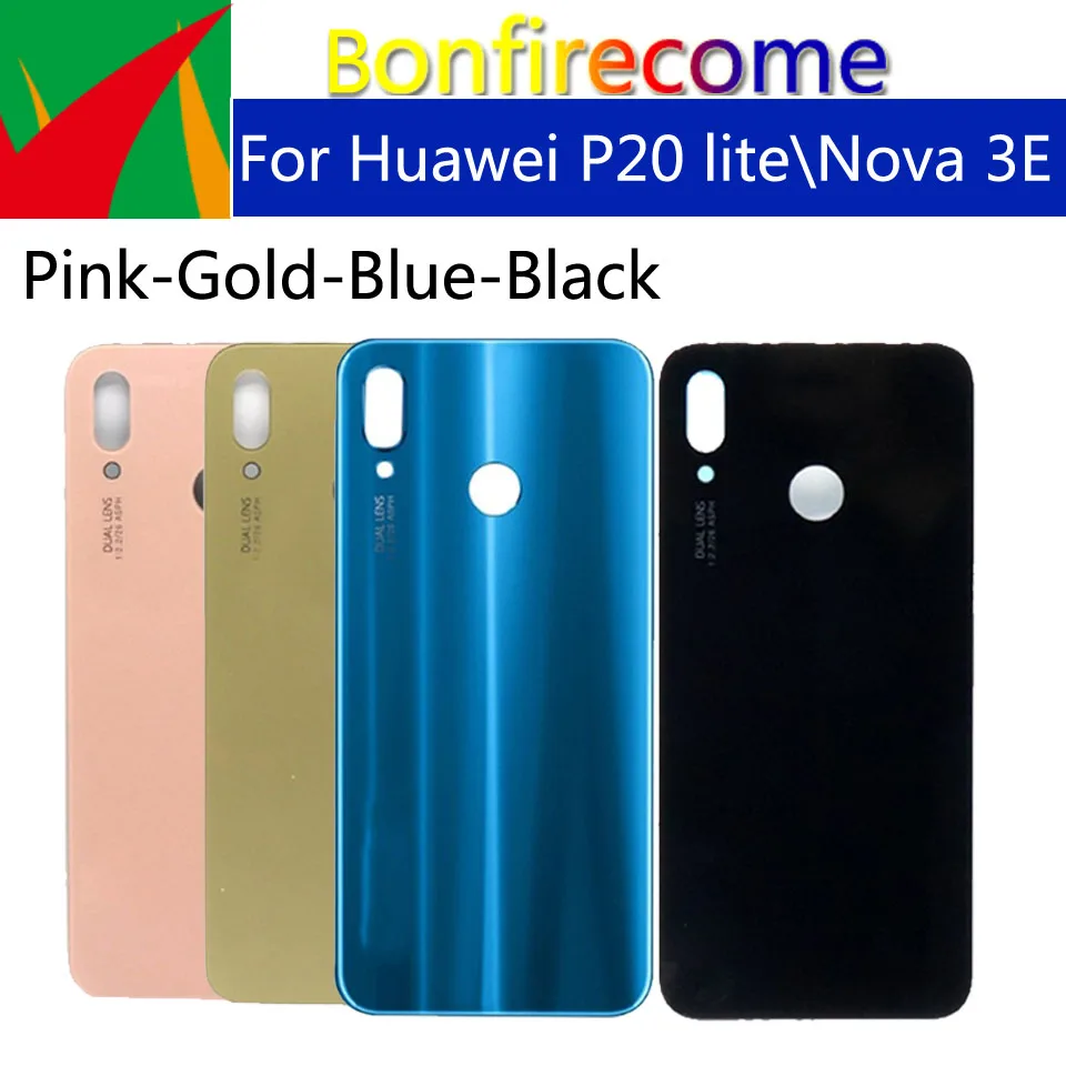 10 шт./партия заднее стекло для Huawei P20 Lite сменная задняя крышка аккумулятора Nova 3E