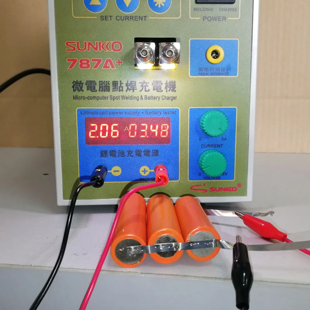Светодиодный импульсный точечный сварочный аппарат SUNKKO 787A + для точечной сварки