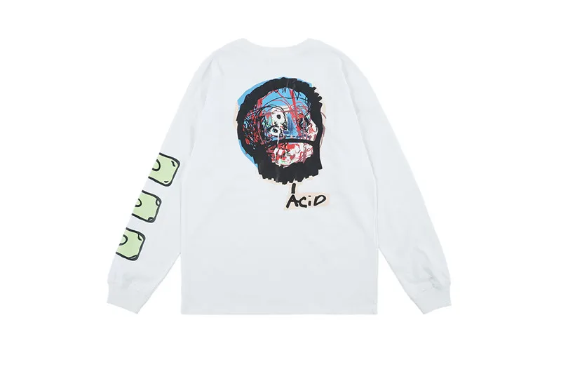 AWGE футболка с длинным рукавом для мужчин и женщин лучшее качество топ