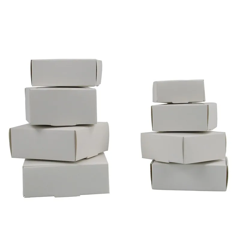 

50pcs/lot-9.5*9.5*3.5cm Big Size Blank White Aircraft Cardboard Boxes Handmade Gift Jewelry Snack Packaging Boxes