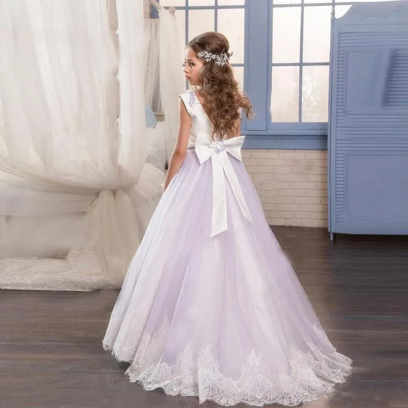 Glitz пышные платья для маленькой принцессы Vestido De Daminha трапециевидные цветочные