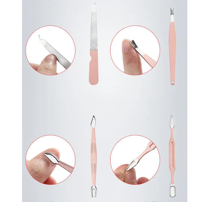 

8/4Pcs Stainless Steel Professional Nail Clippers Set Ear Spoon Nail cutter Pedicure Scissors Eagle Hook With Box Nail Tools