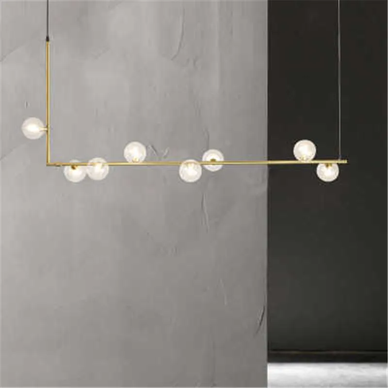 

Modern Minimalist Glass Ball Chandelier Living Room Restaurant Bar Decoration Lamps Free Shipping