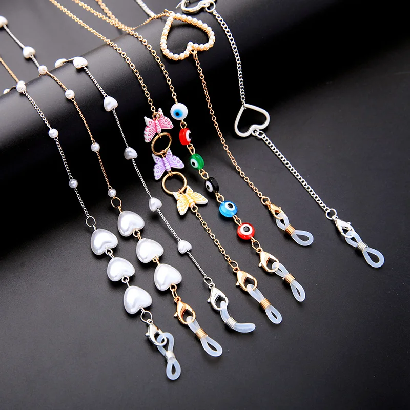 Маскирующая цепочка для солнцезащитных очков ремешок в форме сердца и бабочки