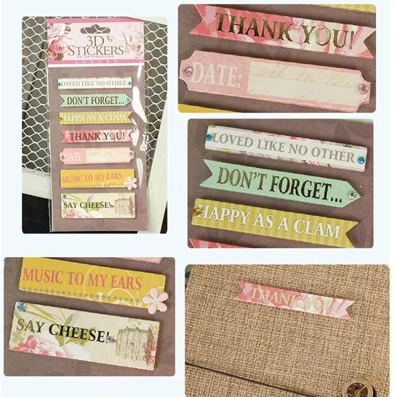 1 шт./упак. винтажный 3D декор Садовый цветок серия жизни Подарочные наклейки