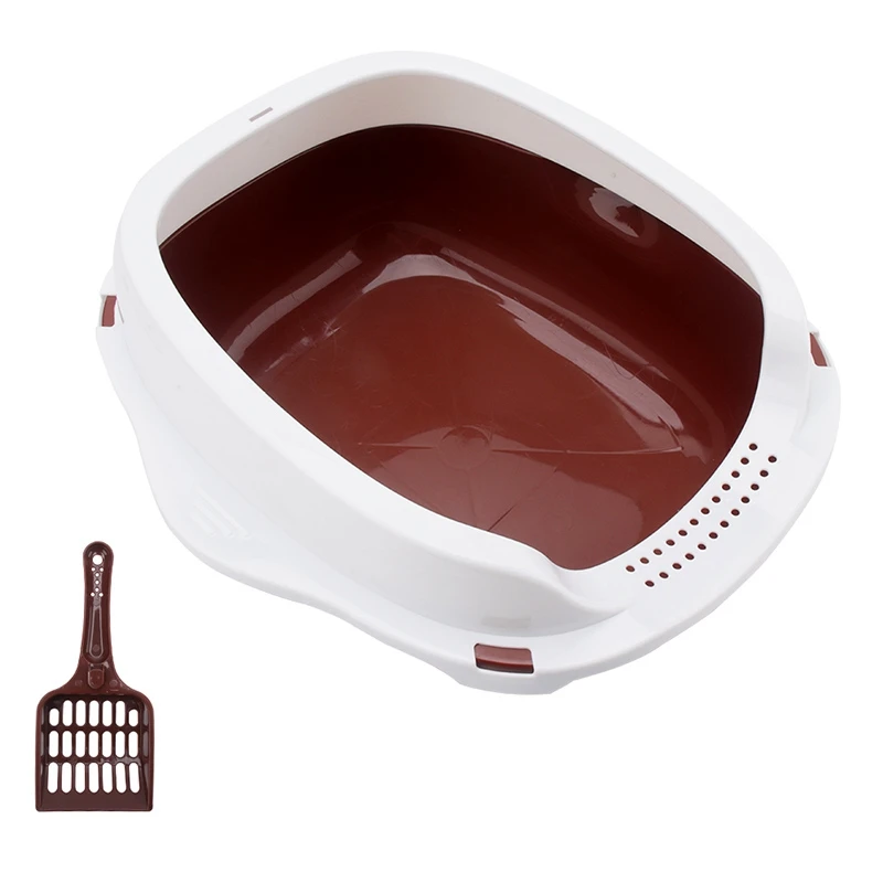 HOT-Large Size Cat Litter Box Semi-Closed Sandbox Toilet for Pet Training Tray with Shovel Gift | Дом и сад