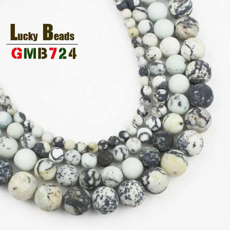 Natural Stone Beads Frosted Matte Yellow Skin Turquoises Round For Jewelry Making DIY Earring Bracelet Accessories 15'' | Украшения