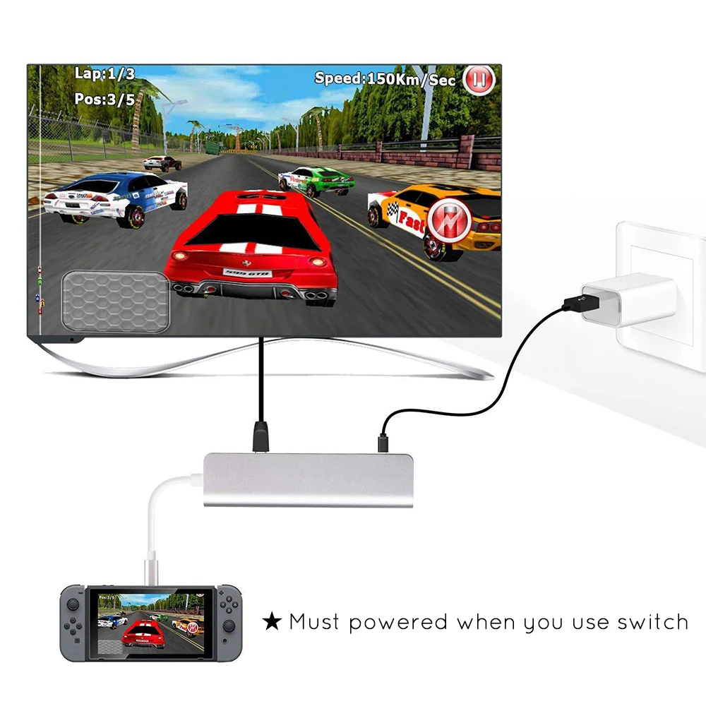 USBC 3 1 к HDMI 2USB 0 зарядка PD 4 в 30 Гц док-станция Тип C подставка для концентратора Samsung