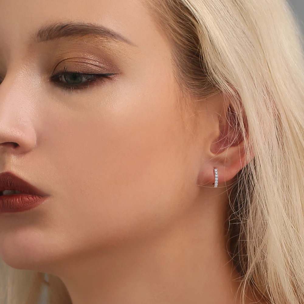 SUPERWEAR маленькие обручи серьги с камнями 925 пробы металлический браслет черный