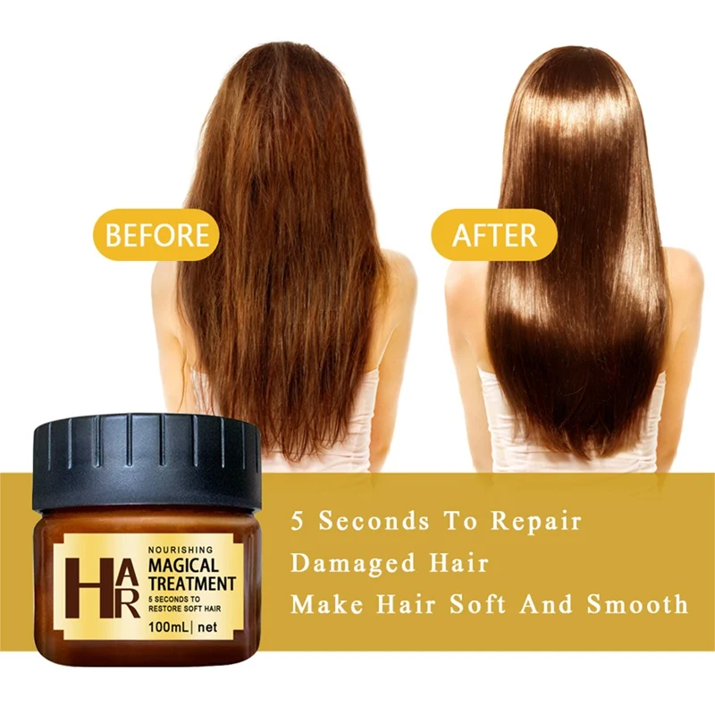 100ML Hair Treatmen Straightening Repair Care Mask Smoothing Treatment Shiny Conditioners Product | Красота и здоровье